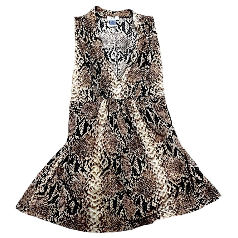 CACHÉ Women’s Elegant Sleeveless Snakeskin Top, Size Large